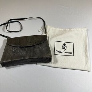 Philip Laurence Shoulder Bag Women Medium Grey Good Vintage Snakeskin Spain